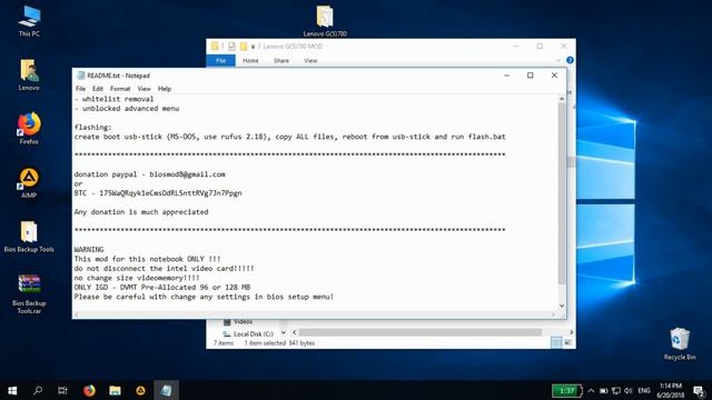 Custom BIOS install WIFI card whitelist bypass Lenovo смотреть онлайн