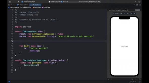 How to create a QR Code Scanner App in Xcode (SwiftUI / iOS)