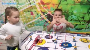 Настольная игра хоккей. Hockey game STIGA PLAY Off 21  Распаковка и обзор