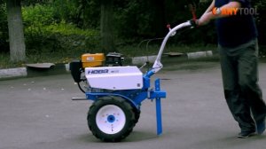 Функция разобщения колес на мотоблоке Нева в действии