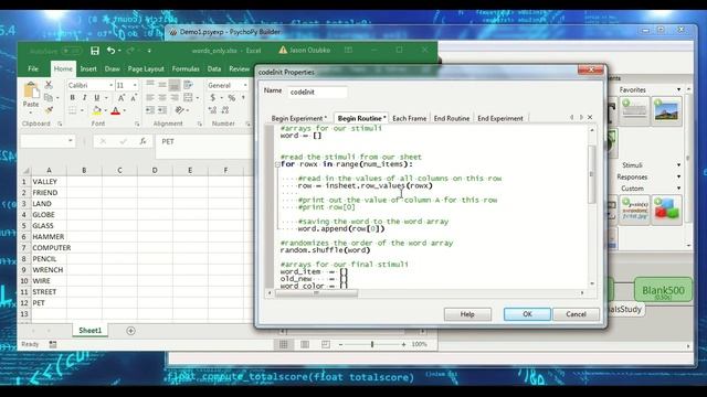 PsychoPy Scripting And Randomizing Stimulus Lists -- PsychoPy Tutorial