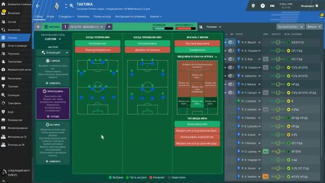 FM 2019 Тактики ► 4-2-4 TFF BERSERK V2 смотреть онлайн