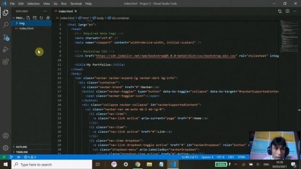 Create First Page Website using Bootstrap and Visuals studio Code