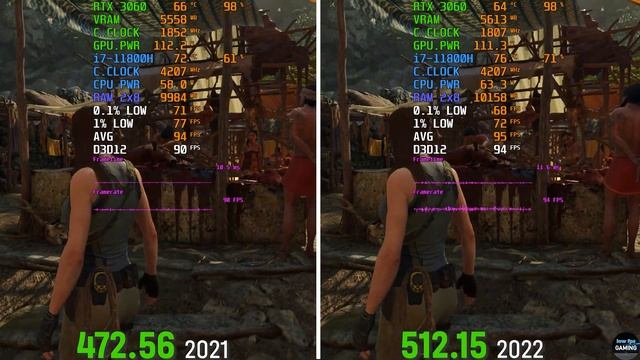 Nvidia Driver 472.56 Vs 512.15 Comparison / RTX 3060 Laptop