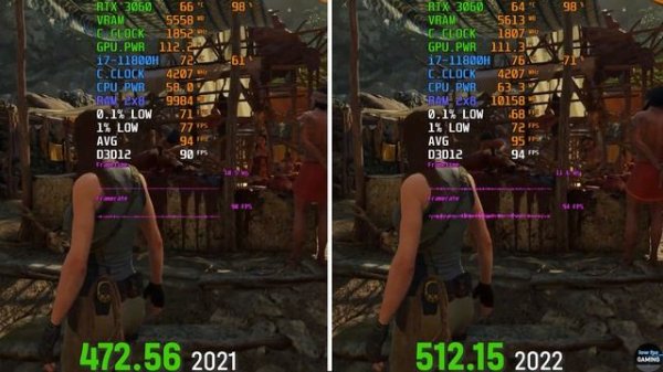 Nvidia driver 472.56 vs 512.15 Comparison / RTX 3060 Laptop