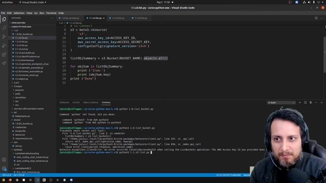 Python boto3 y AWS S3 | VIDEO 7 | CURSO de PYTHON BOTO3 en AWS смотреть онлайн