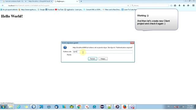 JAX-WS Security Basic Authentication-2 using Container Authentication( WebService and Client) смотреть онлайн