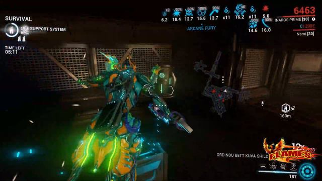 Warframe Vallis (Mars) Mission Survival level 80-100 смотреть онлайн