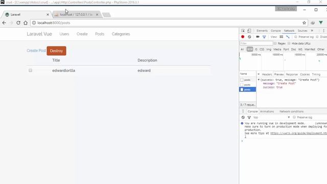 laravel 5 3 and vuejs 2 0 display between post and categories смотреть онлайн