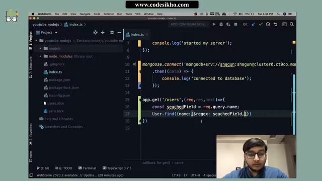 Creating search api in Node.js смотреть онлайн