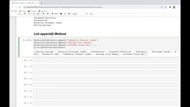 List extend Method | Python Programming FREE tutorial | in preparation for Algorithmic Trading смотреть онлайн