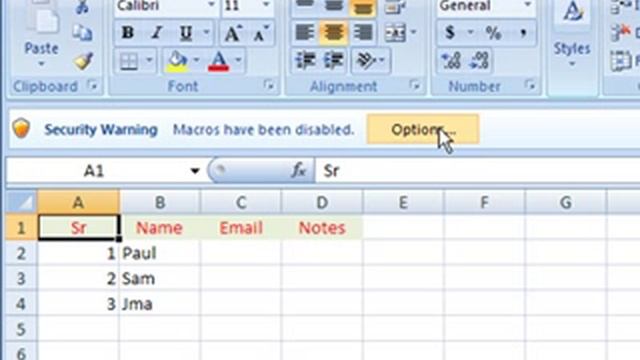 VideoExcel - Macro Security in Excel 2007 смотреть онлайн
