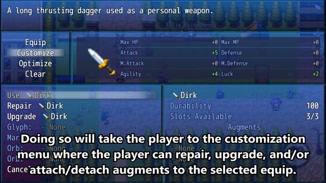 YEP.97 - Equip Customize Command - RPG Maker MV смотреть онлайн