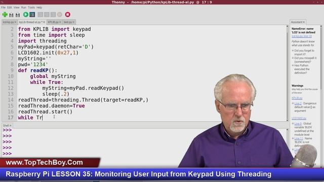 Raspberry Pi LESSON 35: Monitoring User Input from Keypad Using Threading смотреть онлайн