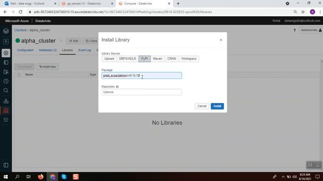 Azure databricks install python library in cluster смотреть онлайн