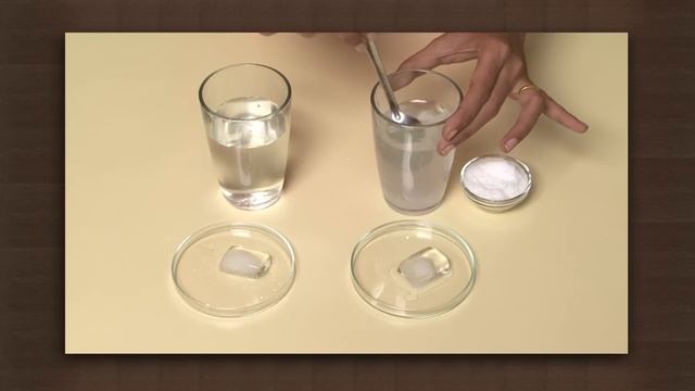 Make a freezing mixture by adding salt to water | Water | Physics смотреть онлайн