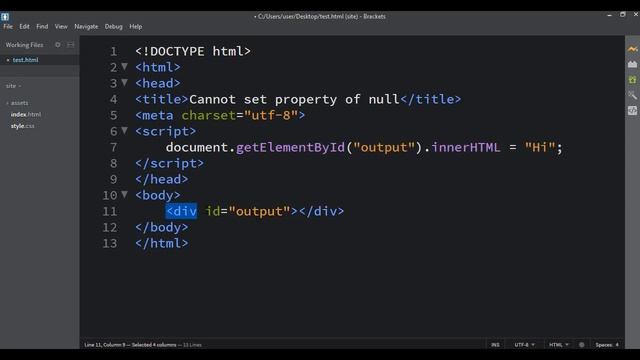 Fix Cannot Set Property of Null Error in JavaScript смотреть онлайн