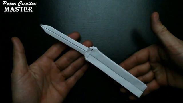 a butterfly knife out of paper. Origami смотреть онлайн