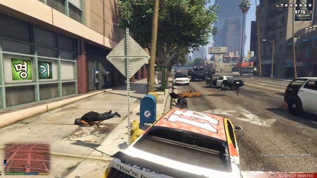 GTA V - Michael's Little Seoul Korean Gang Mayhem + Six Star Wanted Level Escape смотреть онлайн