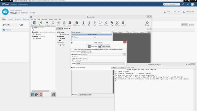 Clone Repository to your computer from Stash via SourceTree (Git Client) смотреть онлайн