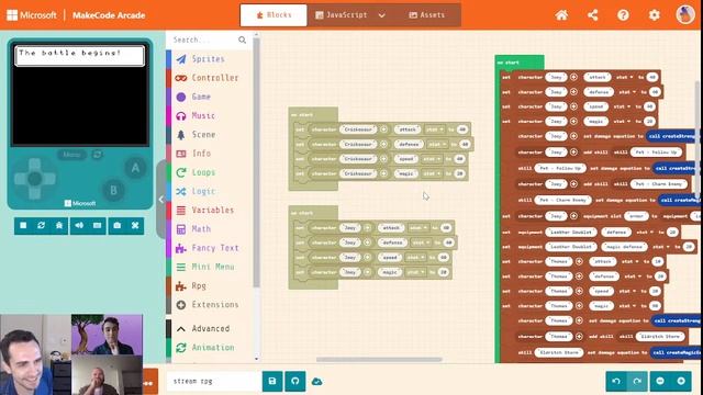 Making a turn-based RPG in MakeCode Arcade: Menus and Enemies and Stats, oh my! смотреть онлайн