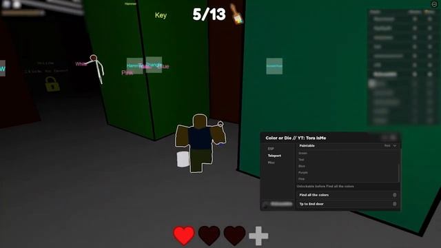 Roblox Color or Die Script Hack GUI: Teleport, ESP, Find All The Colors & More смотреть онлайн