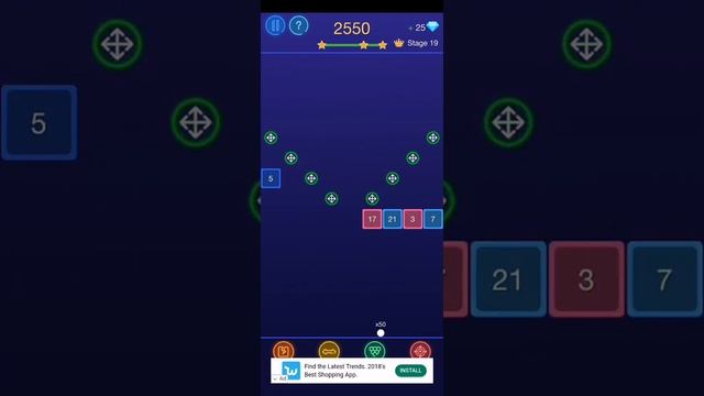 Level 19 | Bricks Breaker - Glow Balls смотреть онлайн
