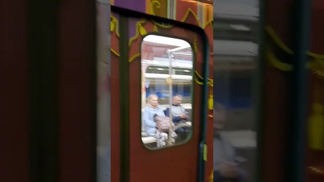 красивый поезд в метро #санктпетербург #2023 #shorts смотреть онлайн