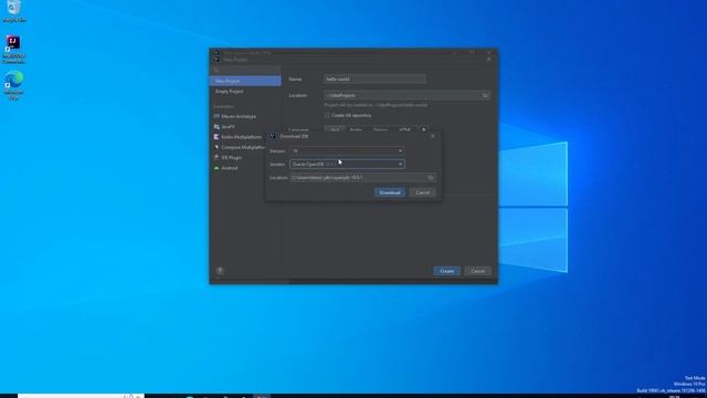 Java installation + How to run a hello world programm in an IDE смотреть онлайн