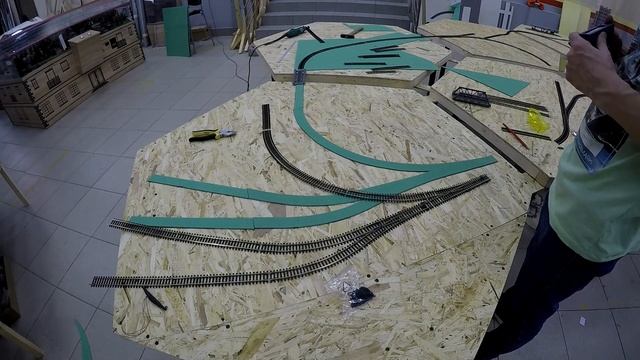 Начало нового макета №1#РАСКЛАДКА РЕЛЬС смотреть онлайн