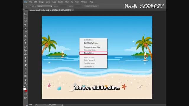 How To Divide Slice Pictures To Equal Pieces On Photoshop (Voice And Subtitles)