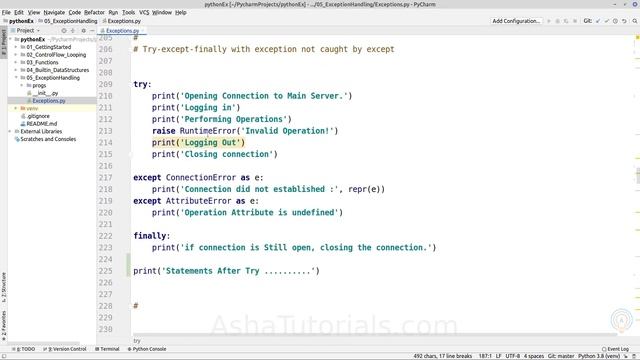 Python Exceptions and Exception Handling смотреть онлайн