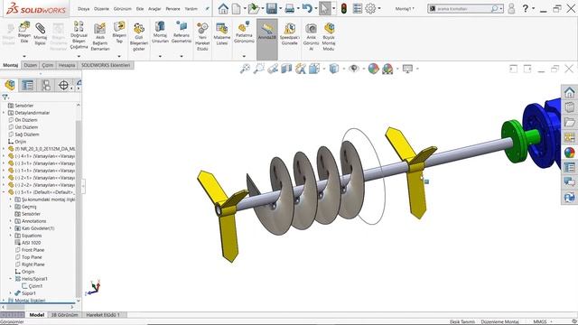 SOLİDWORKS MİKSER KARIŞTIRICI MONTAJI ( ASSEMBLY ) смотреть онлайн