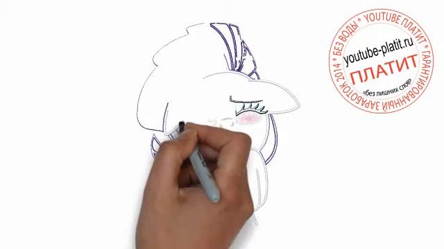 Как нарисовать стесняющуюся принцессу пони рарити поэтапно карандашом за 27 секунд смотреть онлайн