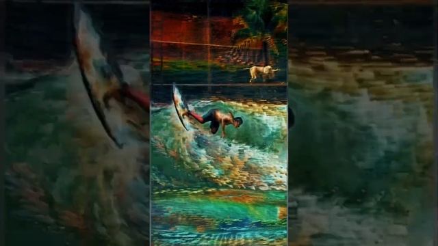 Стилизация видео в нейросети! Клипы в нейросети! Серфинг по радуге. #ai #aiartwork