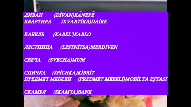 Турецкий словарик №10 ДОМ, МЕБЕЛЬ, ДОМАШНИЕ ПРЕДМЕТЫ - EV, MOBİLYA, EV EŞYALARI(Ч.1) смотреть онлайн