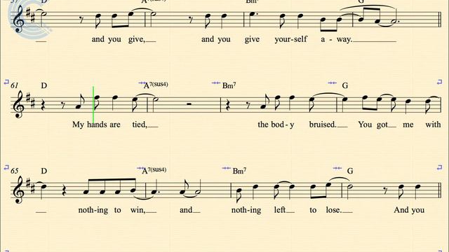 Trumpet - With or Without You - U2 - Sheet Music, Chords, & Vocals смотреть онлайн