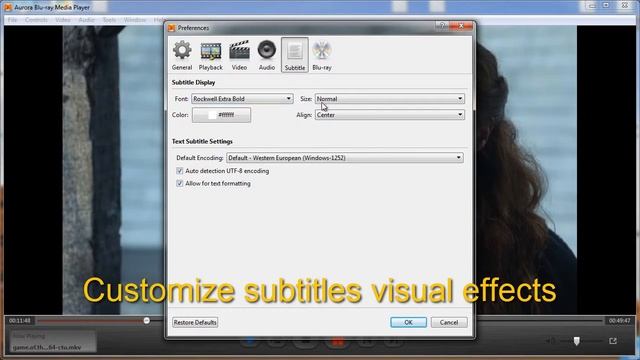 Attach external subtitles with Aurora Blu-ray Player смотреть онлайн