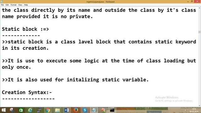 What is Static Member|Execution Flow Of Static Member Core java Online Session Part-6 смотреть онлайн