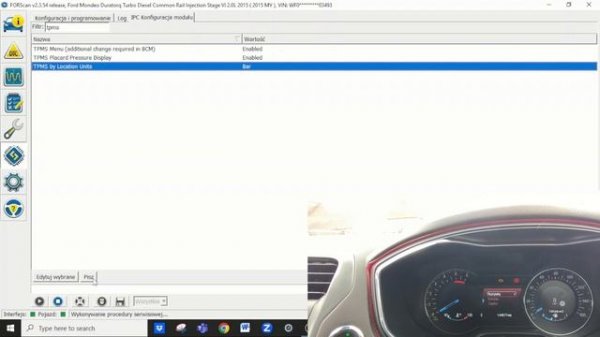 Wizualizacja Ciśnienia w Oponach - TPMS - Ford Mondeo mk5 - Forscan + Vgate (vLinker FS)