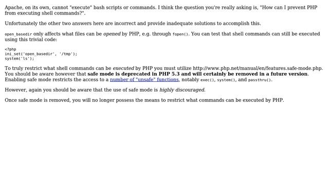 DevOps & SysAdmins: How do I prevent PHP from executing shell commands? (3 Solutions!!) смотреть онлайн