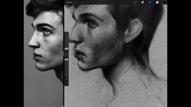 Testing out Procreate’s native charcoal brushes.. смотреть онлайн