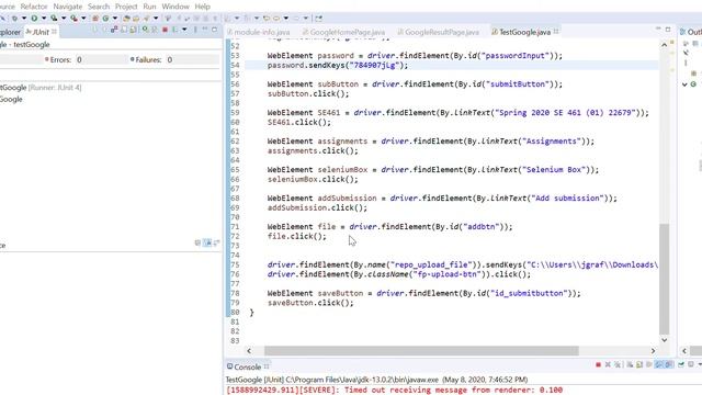 eclipse workspace mySeleniumTest src test TestGoogle java Eclipse IDE 2020 05 08 19 46 39 смотреть онлайн