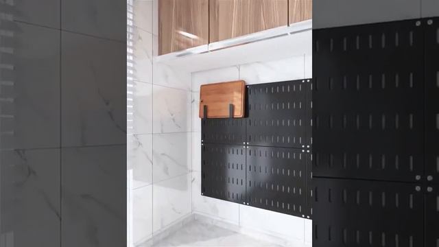 Stainless Steel Kitchen Wall Mounted Storage (Rack, Hole, Plate) смотреть онлайн
