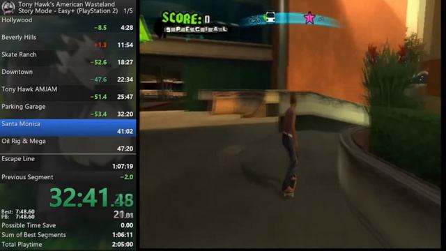 Tony Hawk's American Wasteland Speedrun [Easy NG+ 01:05:05] смотреть онлайн