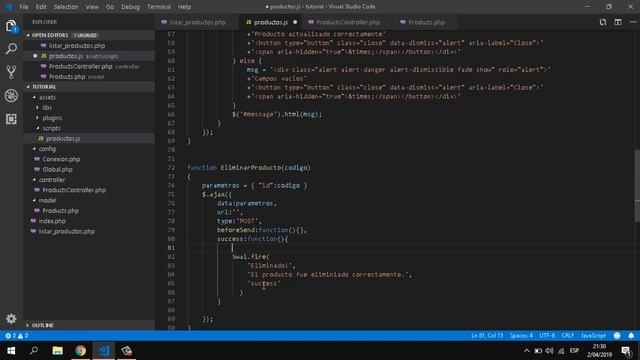 Cómo eliminar datos con SweetAlert | PHP, MYSQL , AJAX Y SWEETALERT 2 смотреть онлайн