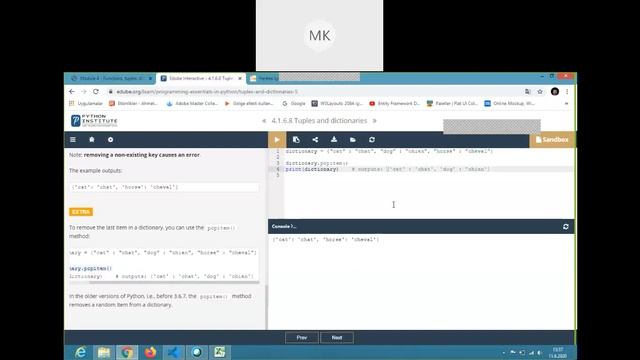 Python 6. Hafta 2. Dersi (Dictionary (Sözlük) Kullanımı) смотреть онлайн