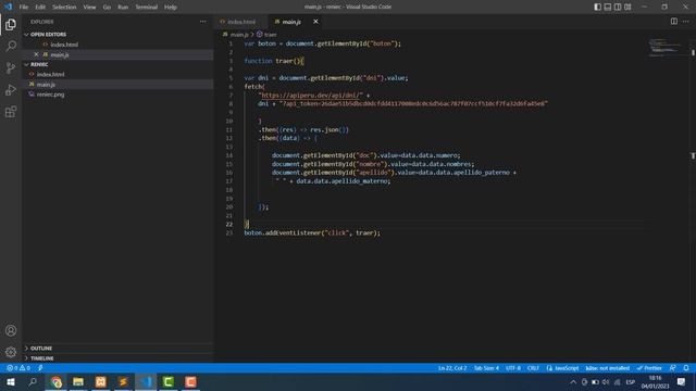 ✅CONSUMIR API REST DE RENIEC Y CONSULTAR DATOS POR DNI - CON HTML Y JAVASCRIPT 2023 смотреть онлайн