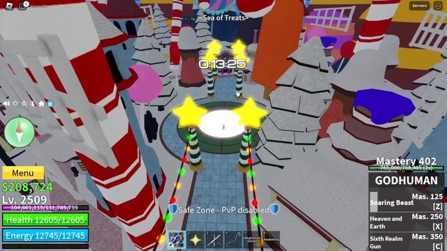 Christmas Island Location on Sea 1, Sea 2 and Sea 3 - Get free fruits in Blox Fruits смотреть онлайн