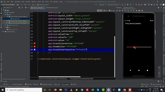 Vertical Seekbar Android Studio | Slider Android Studio Material Design | Seekbar indicator android смотреть онлайн